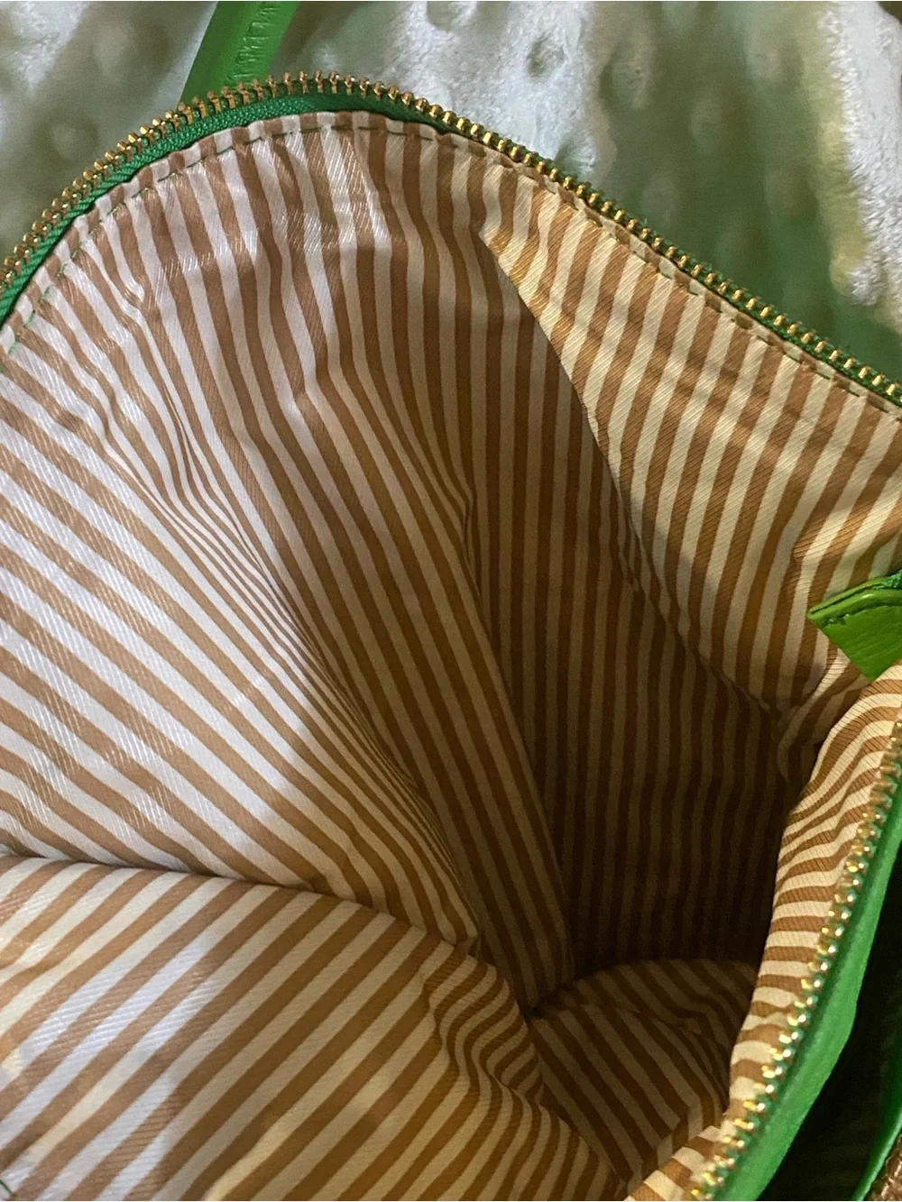 kate spade Green and Tan Woven Convertible Shoulder Bag